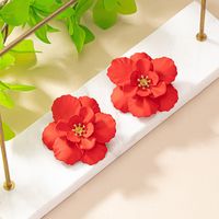 1 Pair Sweet Flower Plating Alloy Gold Plated Ear Studs main image 1