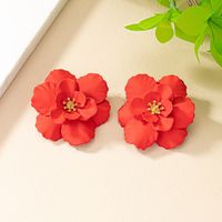1 Pair Sweet Flower Plating Alloy Gold Plated Ear Studs main image 6