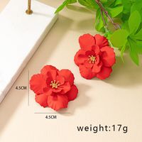 1 Pair Sweet Flower Plating Alloy Gold Plated Ear Studs sku image 1