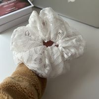 Simple Style Solid Color Cloth Lace Hair Tie 1 Piece sku image 1