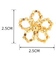 1 Pair Lady Modern Style Flower Plating Copper Ear Studs main image 2