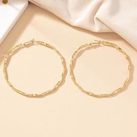 1 Pair Exaggerated Simple Style Round Plating Alloy Gold Plated Hoop Earrings main image 5