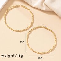 1 Pair Exaggerated Simple Style Round Plating Alloy Gold Plated Hoop Earrings main image 2