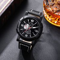 Business Retro Wolf Solid Color Buckle Quartz Men's Watches main image 6