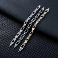 Hip-hop Geometric Titanium Steel Plating Bracelets main image 3