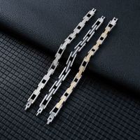 Hip-hop Geometric Titanium Steel Plating Bracelets main image 4