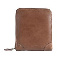 Men's Solid Color Pu Leather Zipper Small Wallets main image 6