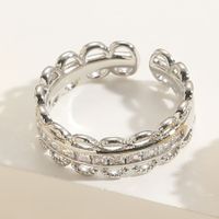 Ig-stil Französische Art Einfarbig Sterling Silber Inlay Künstliche Perlen Zirkon Offener Ring main image 3