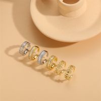 Ig Style French Style Solid Color Sterling Silver Inlay Artificial Pearls Zircon Open Rings main image 5
