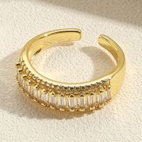 Ig Style French Style Solid Color Sterling Silver Inlay Artificial Pearls Zircon Open Rings main image 9
