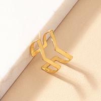 Simple Style V Shape Alloy Plating Gold Plated Women's Open Rings main image 7