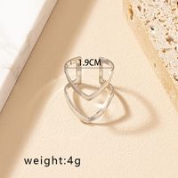 Simple Style V Shape Alloy Plating Gold Plated Women's Open Rings main image 2