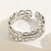 Ig-stil Französische Art Einfarbig Sterling Silber Inlay Künstliche Perlen Zirkon Offener Ring sku image 4