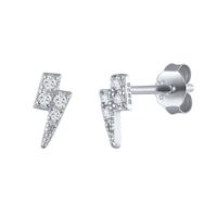 1 Pair Simple Style Cactus Moon Flower Plating Inlay Sterling Silver Zircon 18k Gold Plated Ear Studs sku image 5