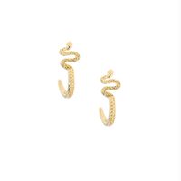 1 Pair Simple Style Cactus Moon Flower Plating Inlay Sterling Silver Zircon 18k Gold Plated Ear Studs sku image 7