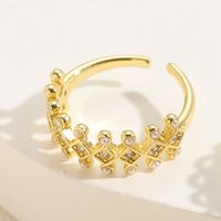 Ig-stil Französische Art Einfarbig Sterling Silber Inlay Künstliche Perlen Zirkon Offener Ring sku image 1