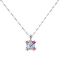 Simple Style Water Droplets Heart Shape Butterfly Sterling Silver Inlay Zircon Necklace sku image 11