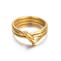 Simple Style Geometric Stainless Steel Plating Rings sku image 16