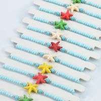 Beach Starfish Glass Beaded Unisex Drawstring Bracelets main image 1