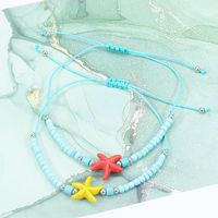 Beach Starfish Glass Beaded Unisex Drawstring Bracelets main image 3