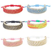 Simple Style Solid Color Alloy Knitting Unisex Bracelets main image 3