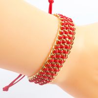 Simple Style Solid Color Alloy Knitting Unisex Bracelets main image 5