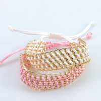 Simple Style Solid Color Alloy Knitting Unisex Bracelets main image 6