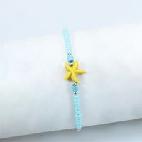 Beach Starfish Glass Beaded Unisex Drawstring Bracelets sku image 3