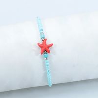 Beach Starfish Glass Beaded Unisex Drawstring Bracelets sku image 4