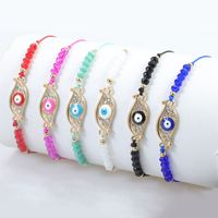 Ethnic Style Devil's Eye Alloy Inlay Rhinestones Unisex Drawstring Bracelets main image 3