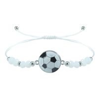 Sports Football Alloy Beaded Unisex Drawstring Bracelets sku image 1