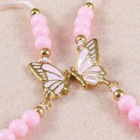 Simple Style Butterfly Alloy Beaded Couple Drawstring Bracelets main image 5