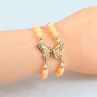 Einfacher Stil Schmetterling Legierung Perlen Paar Kordelzug Armbänder sku image 1