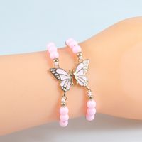 Einfacher Stil Schmetterling Legierung Perlen Paar Kordelzug Armbänder sku image 3