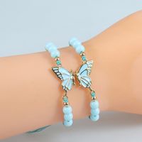 Einfacher Stil Schmetterling Legierung Perlen Paar Kordelzug Armbänder sku image 5