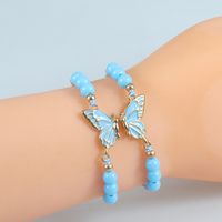 Einfacher Stil Schmetterling Legierung Perlen Paar Kordelzug Armbänder sku image 6
