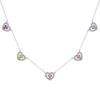 Sterling Silver Simple Style Classic Style Inlay U Shape Insect Heart Shape Zircon Pendant Necklace main image 5