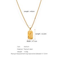 304 Stainless Steel Simple Style Classic Style Indentation Sun Moon Pendant Necklace main image 3