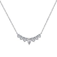 Simple Style Water Droplets Heart Shape Butterfly Sterling Silver Inlay Zircon Necklace sku image 3