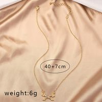 Simple Style Bow And Arrow Alloy Plating Inlay Rhinestones Gold Plated Women's Pendant Necklace sku image 1