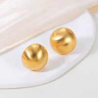 1 Pair Simple Style Round Plating Stainless Steel Ear Studs main image 4