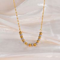 Einfacher Stil Geometrisch Rostfreier Stahl Perlen Überzug Halskette main image 1
