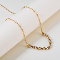 Simple Style Geometric Stainless Steel Beaded Plating Necklace main image 4