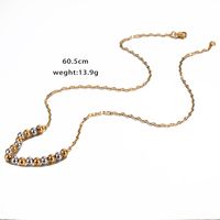 Simple Style Geometric Stainless Steel Beaded Plating Necklace main image 2