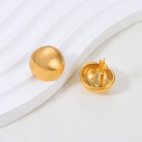1 Pair Simple Style Round Plating Stainless Steel Ear Studs main image 3