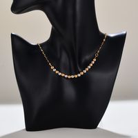 Simple Style Geometric Stainless Steel Beaded Plating Necklace main image 3