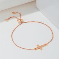 Ig Style Cross Copper Plating 18k Gold Plated Bracelets main image 3