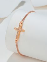 Ig Style Cross Copper Plating 18k Gold Plated Bracelets main image 7