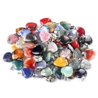 Simple Style Heart Shape Natural Stone Opal Polishing Charms main image 1