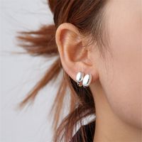 1 Pair Simple Style Geometric Plating Stainless Steel Hoop Earrings Drop Earrings main image 2